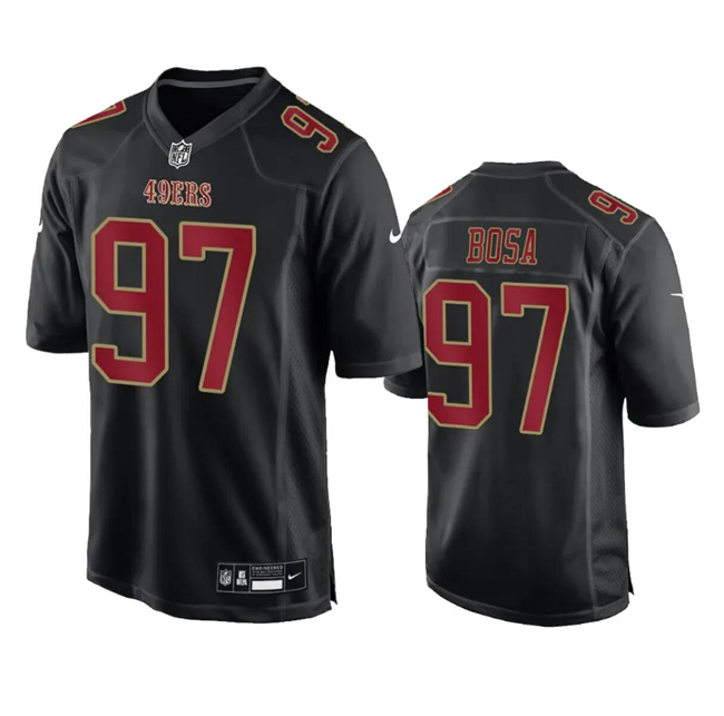 Men's San Francisco 49ers #97 Nick Bosa Black Fashion Limited Football Stitched Game Jersey